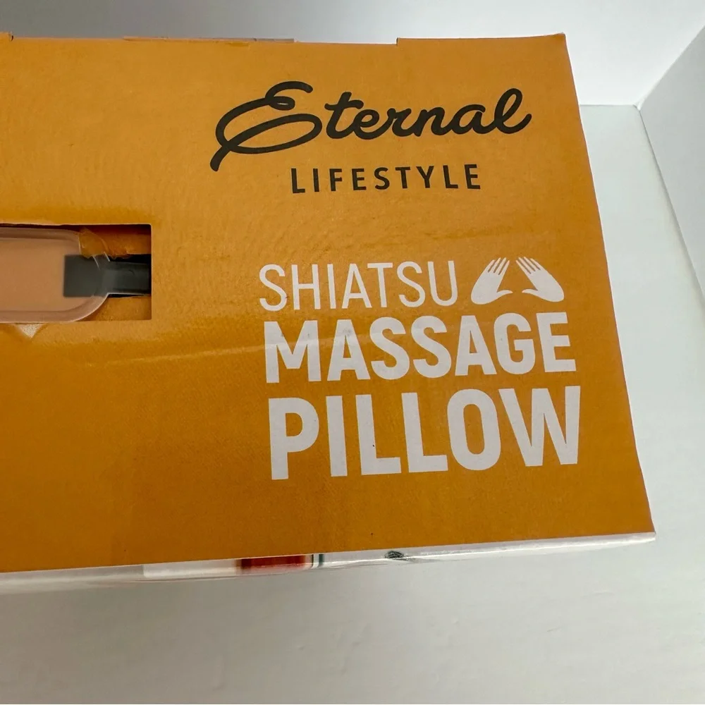 Eternal Lifestyle Shiatsu Massage Pillow Heated Neck Back Massager AC & Car